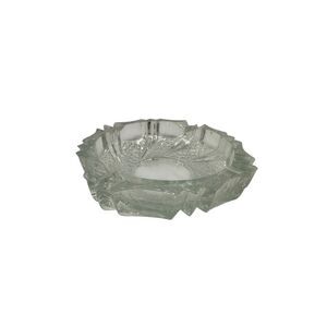 Cut Glass Ashtray Circle shape thick crystal vintage